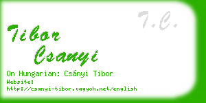 tibor csanyi business card